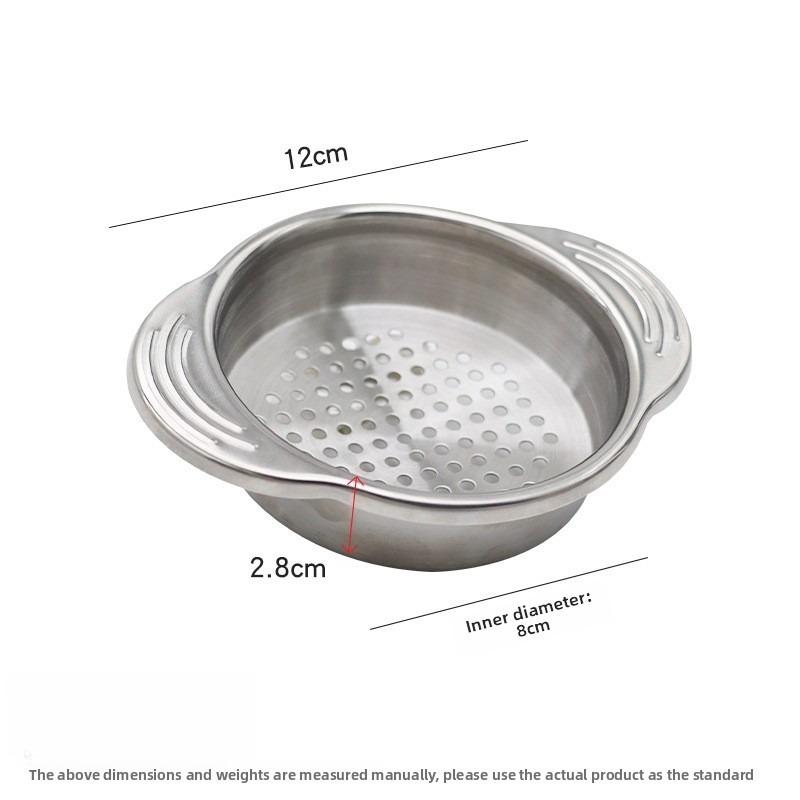 

Kitchen Canned Food Water and Oil Drain Basket Rack Double Ear Anti Slip High Temperature Isolation Filter Small Tool L