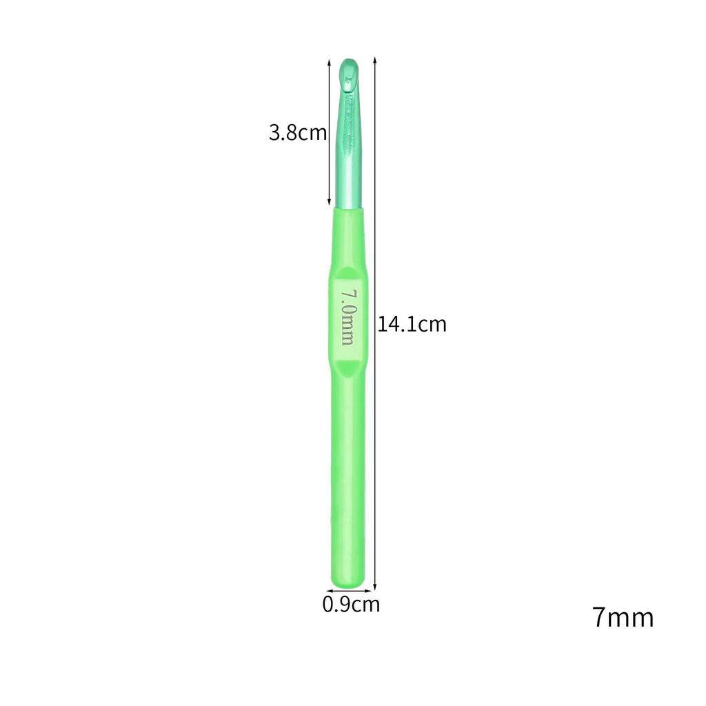 2-7mm Crochet Hooks Multifunctional Plastics Handle Aluminum Knitting Needles for Yarn DIY Craft Nice Gift Women Knitting Tools