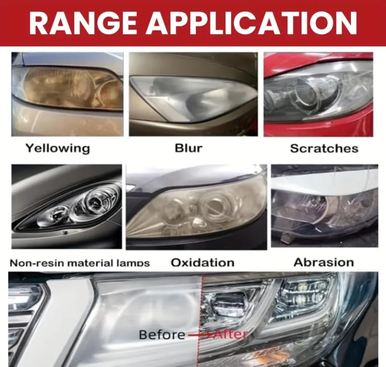 Car Headlight Coat Headlight Repair Kit 30ml Removes Yellowing and
