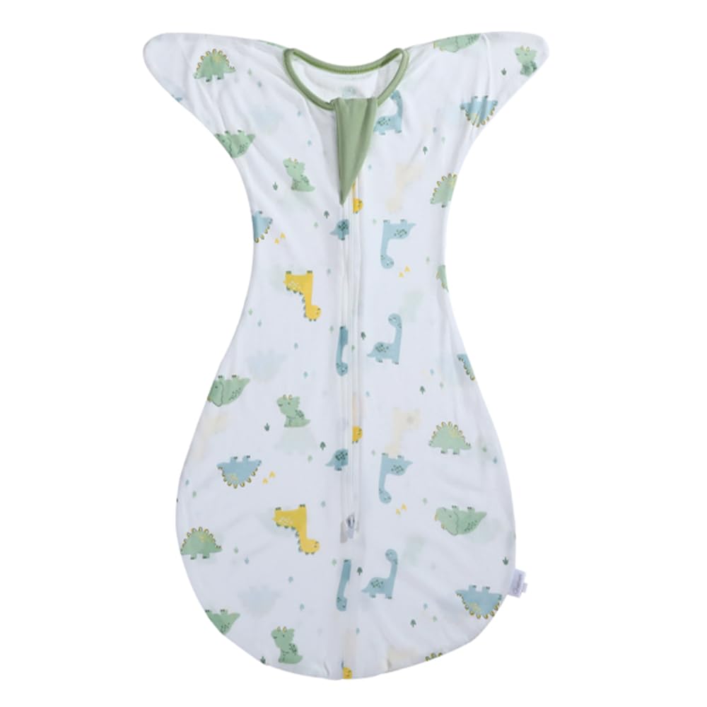 Summer Mesh Swaddle for Bamboo and Improves Moro Helps Baby Sleep and Reduces Crying Bamboo [enne.] Newborns, Cotton, Baby's Reflex, (Dinosaur, Mesh,