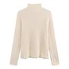 Herbst Winter Halber Rollkragen Elegante Oberteile Damen Französischer Vintage Slim Basic Langarm Kleidung High Street Casual Strickpullover