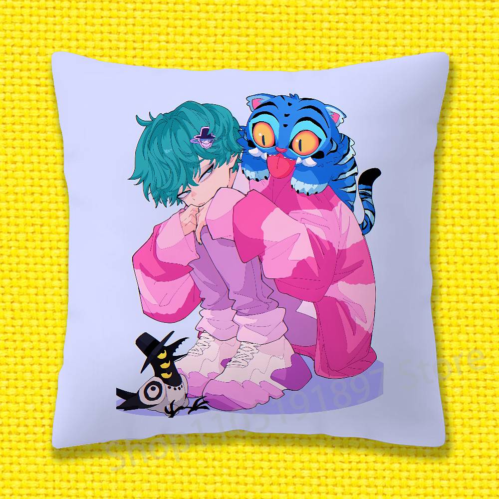 Federa Cuscino Decorativo Saja Boys D-Demon H-Hunters Quadrata Per 45x45cm 40x40cm 55x55cm 50x50cm 30x30cm Federa Cuscino Auto