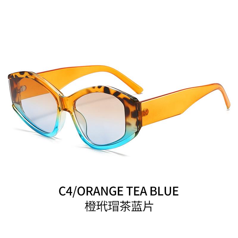 New personalized polygon trend sunglasses women's fashion glasses travel vacation sunscreen versatile sunglasses