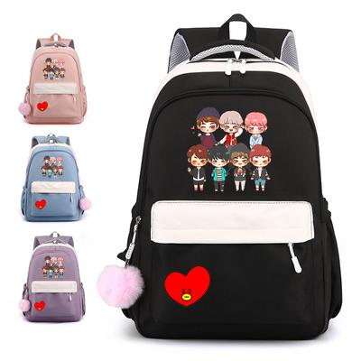 Mochila com estampa de desenho animado Mochila escolar Mochila de lazer Mochilas de grande capacidade