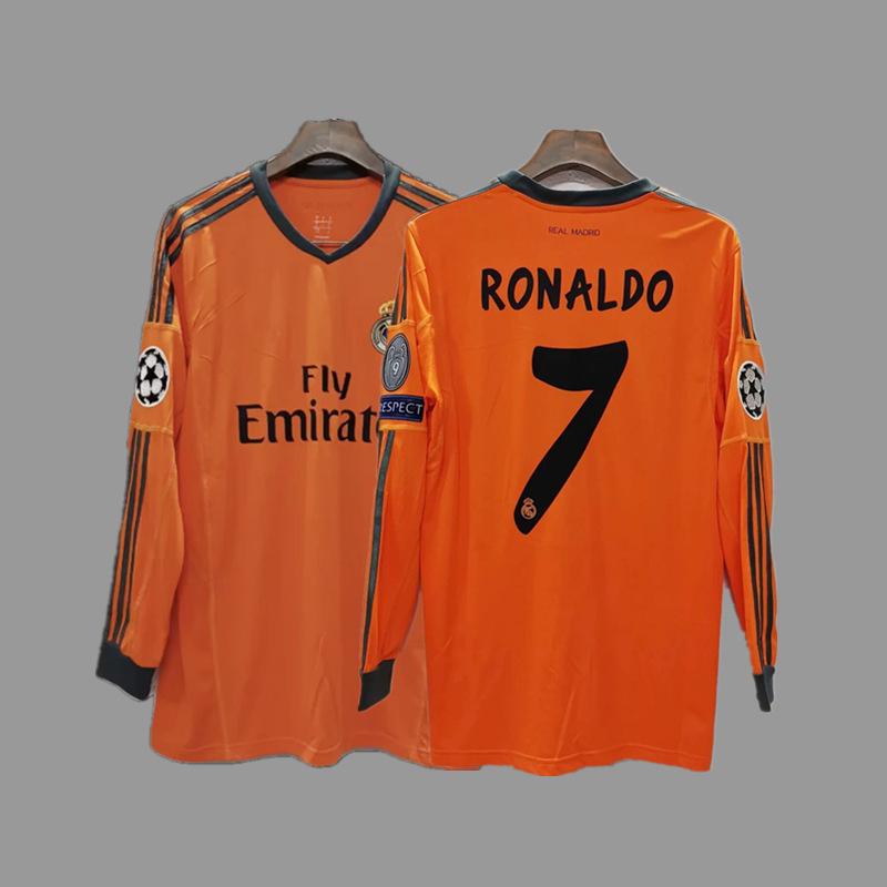 Vintage Futbol Forması Uzun Kollu Klasik Milli Takım Gömleği Beckham Zidane C Ronaldo Retro Futbol Üstü