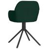 Dining Chairs 2 Pcs Swivel Dark Green Velvet