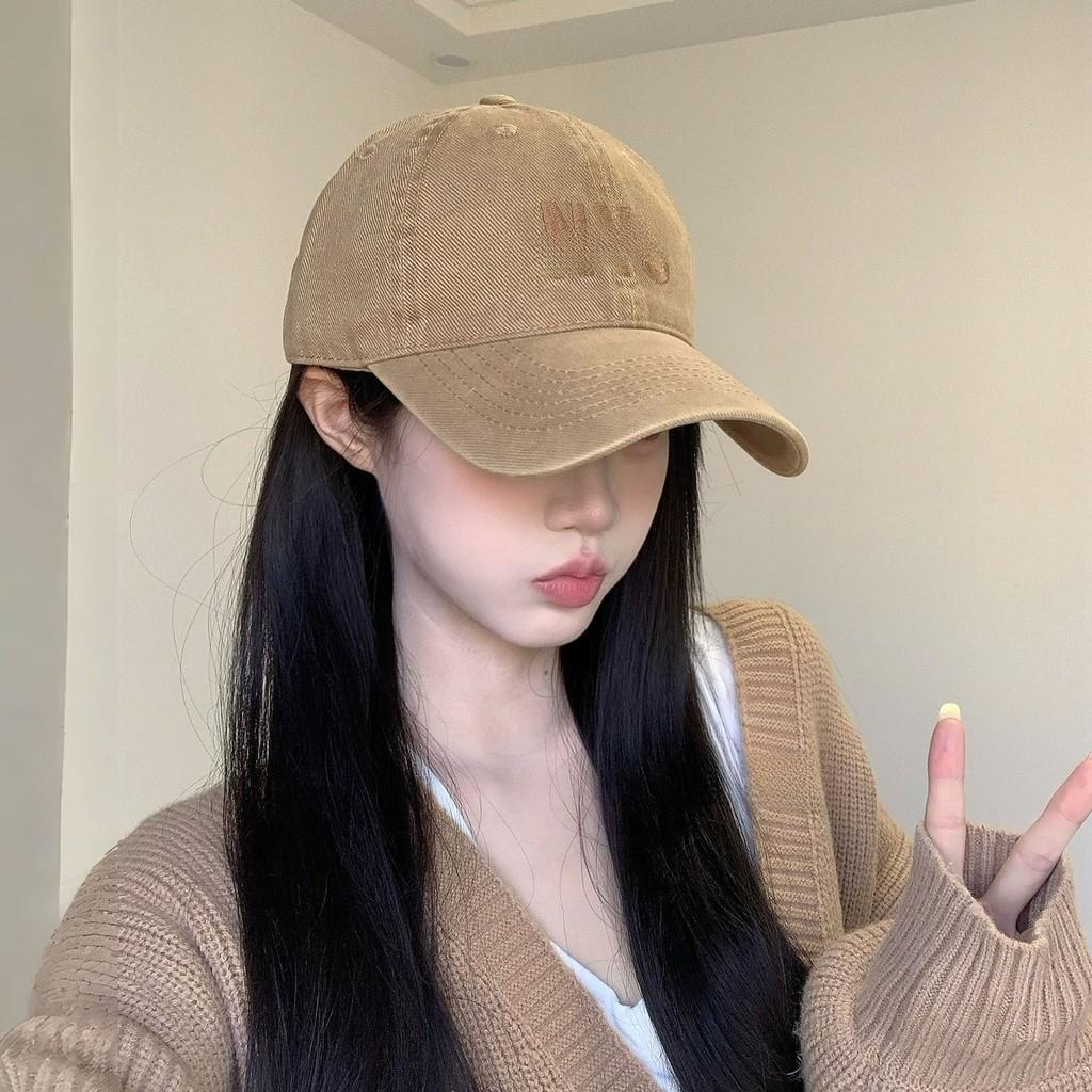 Korean Style Baseball Cap With Curved Brim And Embroidery For Summer And Spring