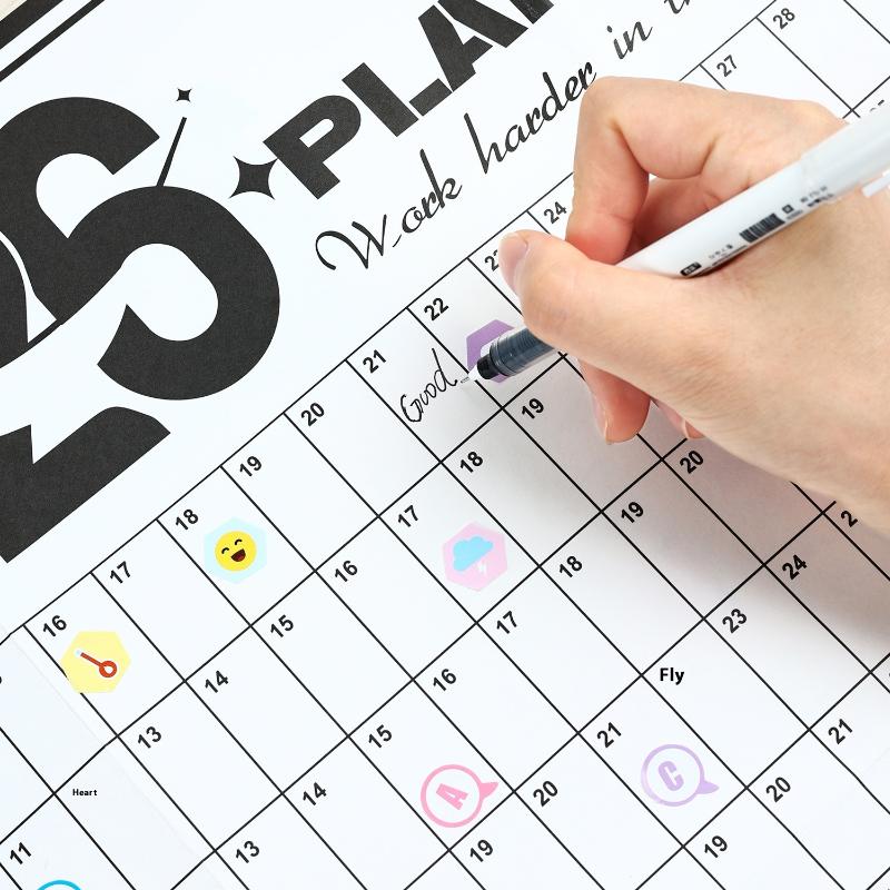 2026 Wall Calendar Single Schedule Sheet Annual Wall Hanging Calendar Blank Gird Memo Daily Planner Simple Room Decoration