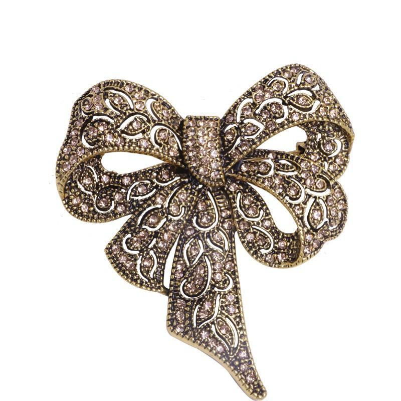 

Retro Diamond Bow Brooch Women, Fashion High Sense Personality Pin Winter Brooch Accessories