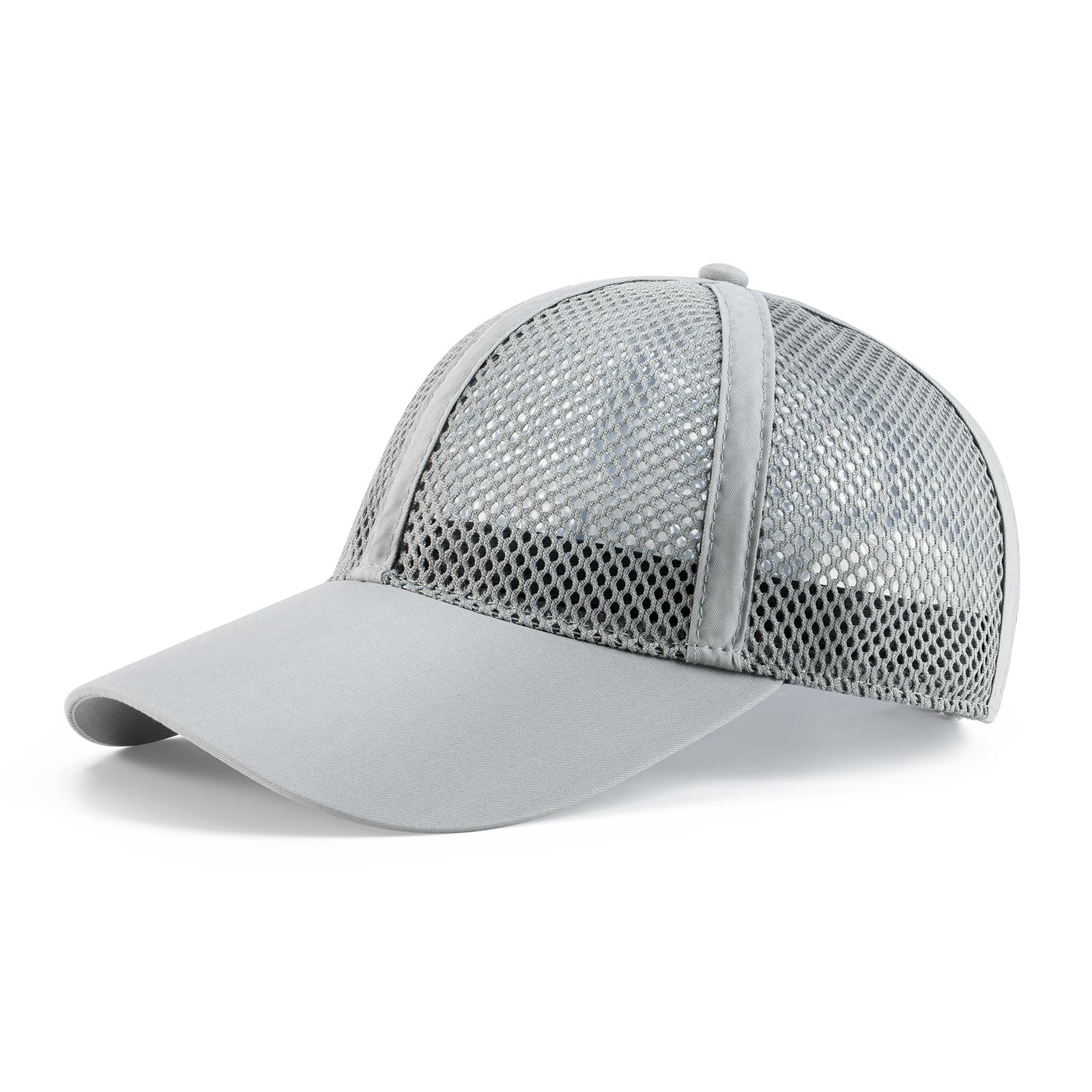 

VOBOOM Breathable Full Mesh Baseball Cap for Men Women Lightweight Trucker Sports Hats Quick Dry Outdoor Running Cap 56-59cm сірий
