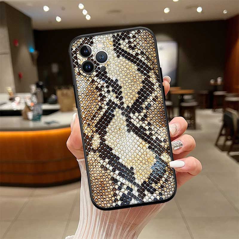 UP46 Slangenhuid DIY Tekening Nieuwe High-End Schelp Telefoonhoesje voor Xiaomi Poco F8 M4 M5 M6 M7 X3 X6 X7 Pro GT NFC Ultra