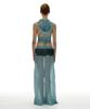 PARTIMENTO WOMEN Crochet Wrap Hooded Knit Top_Sky