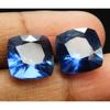 Square Cushion Cut Blue Natural SAPPHIRE 20 Ct Loose Gemstone Pair CERTIFIED A-5182