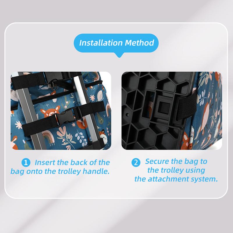 Telescopic Trolley Bag Supermarket Shopping Bag Folding Portable Lightweight Universal Wheel Travel Bag