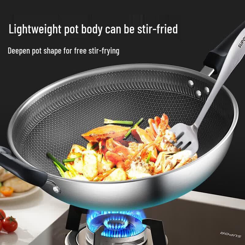 Supor 30cm 304 Stainless Steel Non-stick Wok