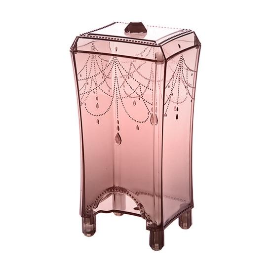 Storage Holder Stylish Exquisite PS Cotton Swab Makeup Pad Holder for Vanity