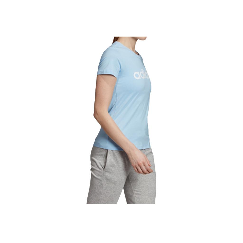 Adidas Sports Style Short Sleeve T-Shirt Women Tops Light-Blue EI0695