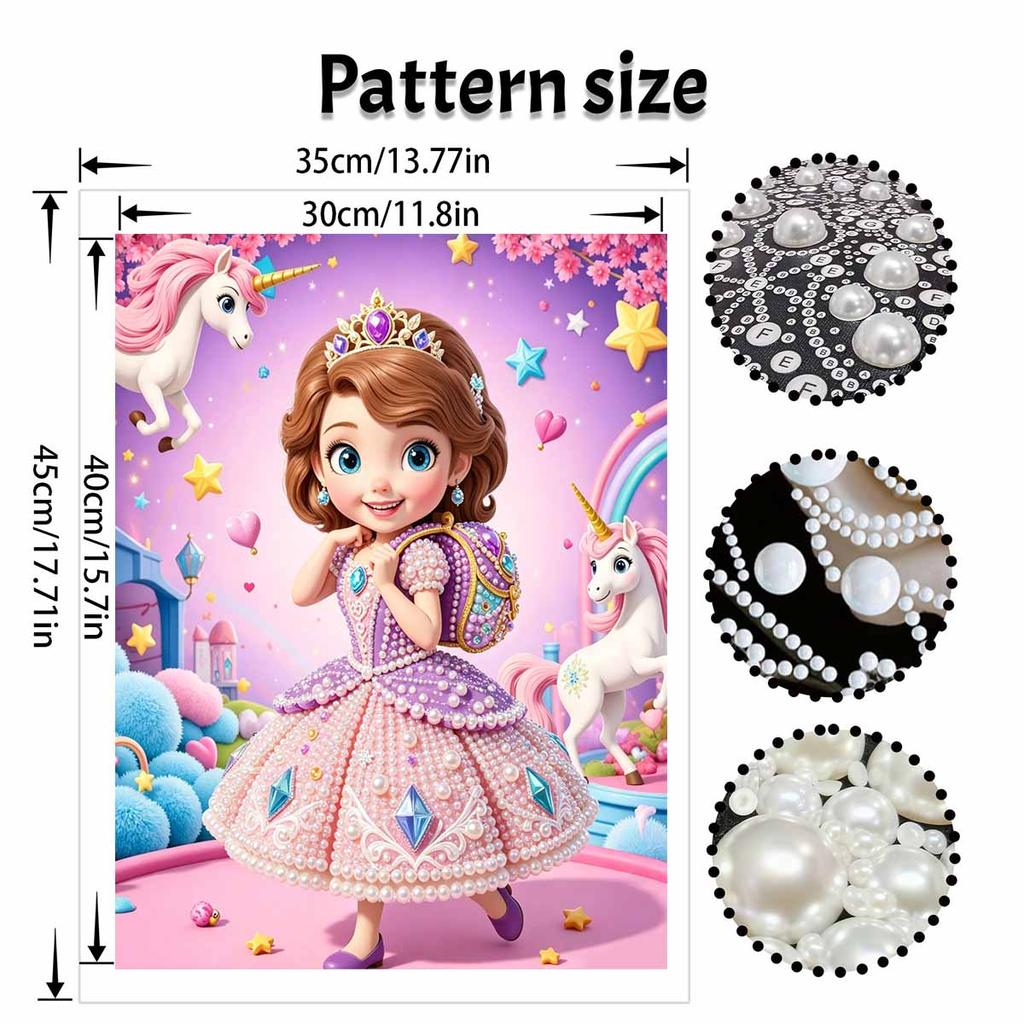 Disney unicorn pearl painting handmade diy pearl art painting simple living room hanging painting decoration