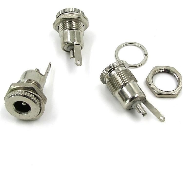 5Pcs 5.5 Mm X 2.1Mm Dc Power Jack Socket Female Panel Mount Connector Dc-099