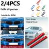 2/4PCS Car Front V Brace Grill Trim Strips Cover Front Grill Insert Trims Stripes for BMW F30 F31 F32 F33 F34 F35 F36
