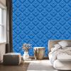 Geometric Rhombus Wallpaper, Blue, Fine Detail, 50x1000