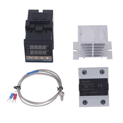 Digital PID Thermostat Fast Accurate Heater Temperature Controller with SSR K Thermocouple White
