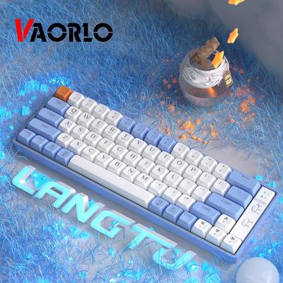 VAORLO 65 Tasten, drei Modi, kabellose mechanische Tastatur, Bluetooth 5.0, Verbindung Typ C, Wied, 2,4 G, USB 0 Latenz für spielkompatibles Windows IOS