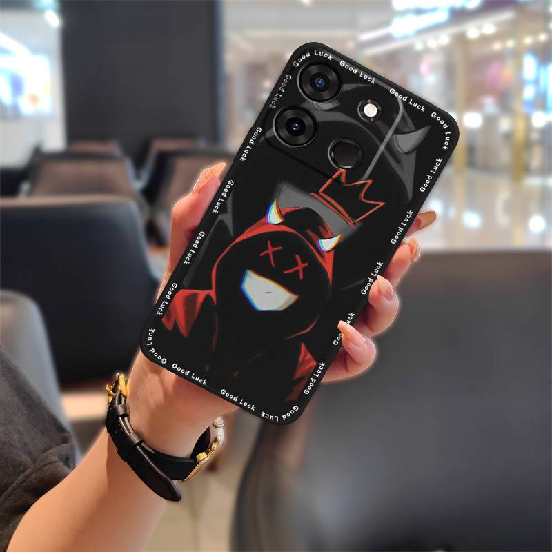 Dirt-resistant Back Cover Phone Case For Infinix X6515/Smart7 Global/Tecno POP7 Fashion Design Soft Case Silicone Cute
