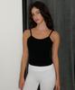 INJIACTIVE Skinny Strap Ribbed Tank Black
