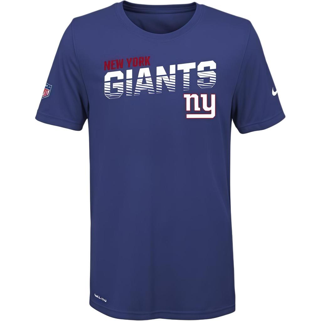 Nike NFL Collaboration T-Shirt New York Giants Training Short Sleeve Kids Tops Blue 3Z1B7FBGN-NYG