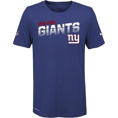 Camiseta Colaboração NFL New York Giants Treino Manga Curta Infantil Tops Azul 3Z1B7FBGN-NYG
