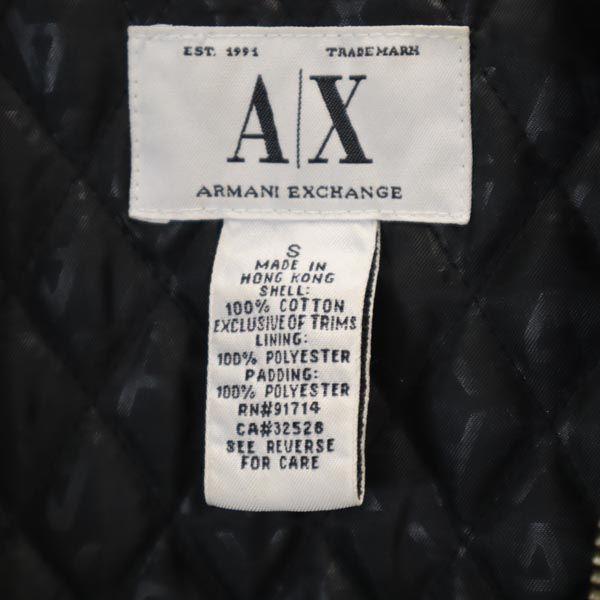 Armani Exchange 90-е Меховой воротник Старая куртка на молнии S Темно-серый Стеганая подкладка Женская Б/У