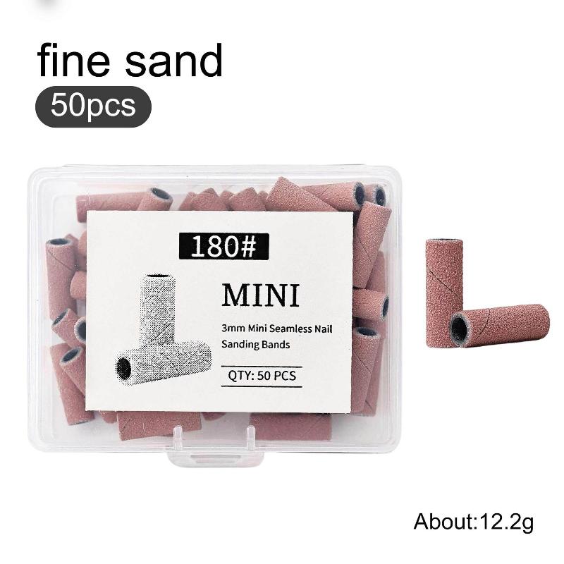 50/60/100Pcs 3MM Mini Nail Sanding Bands Sets For Dead Skin Calluses Nail Gel Remove 120#150#180#240#