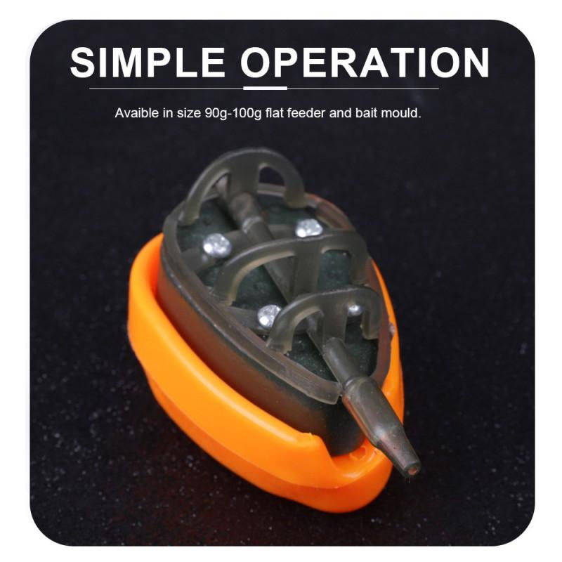 Carp Fishing Feeder Rig Set With Bait Cage Lead Weight Hook Assembly Lake Casting