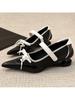 Fashion Fashion Pointed Toe Butterfly Knot Strange Style Mary Jane Shoes Women Designer Sports Ballet Shoes Elegant Party Dress Pumps