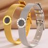 Luxurious Sporty Dial Decorative Stainless Steel Bracelets Suitable For Women To Wear Fashionable Zircon For Summer Travel