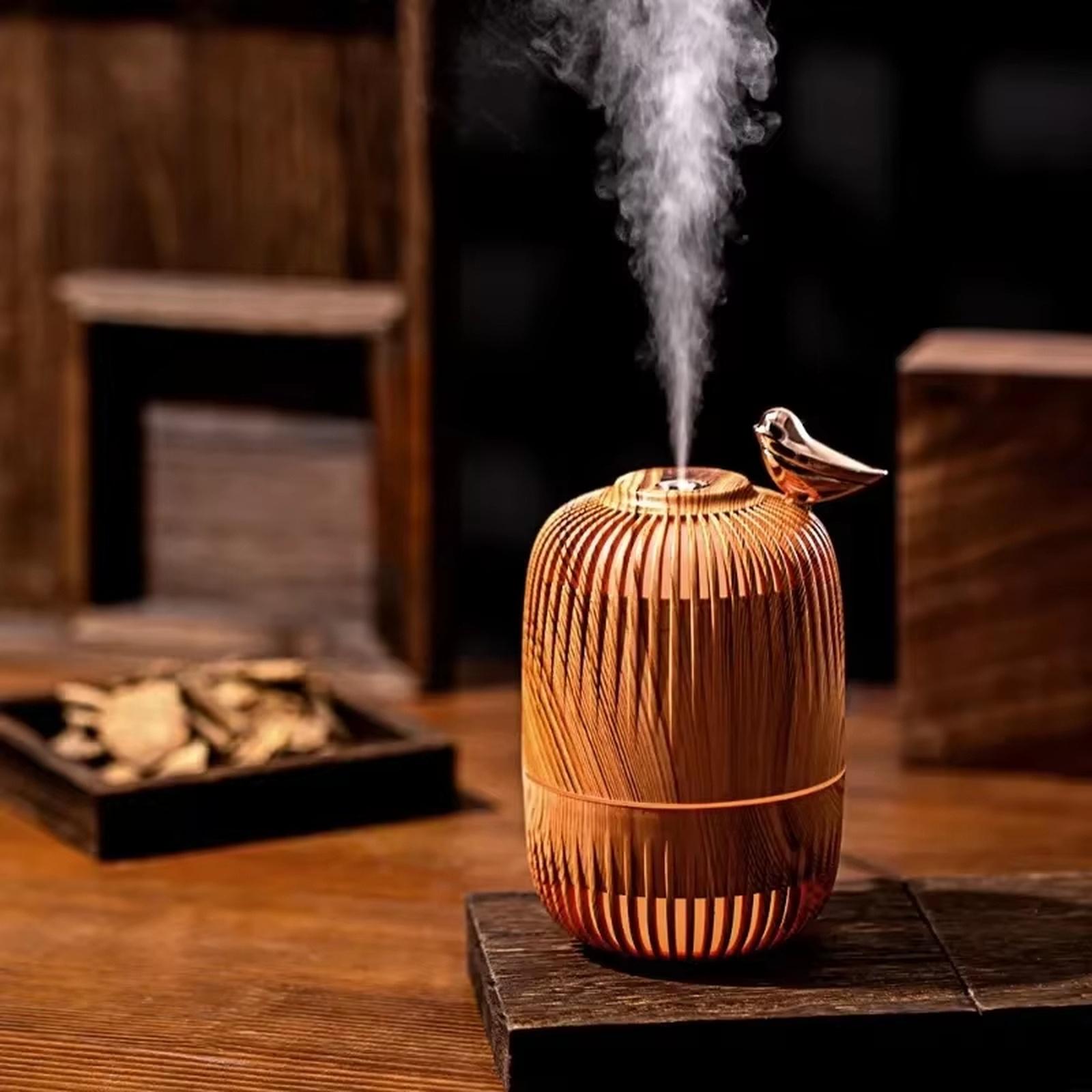 

Creative Hollow Mini Night Light Essential Oil Diffuser Ultrasonic Aroma Humidifier for Bedroom Home Office Use with Quiet Operation one size коричневый