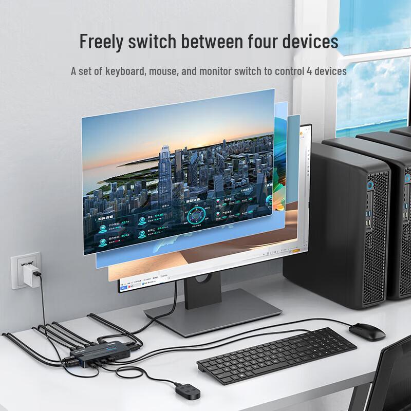 MT-viki 4-Port HDMI KVM Switch 4K@60Hz