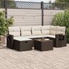 VidaXL Garden Furniture Set with Cushions 7 Pcs Brown Braided Resin 3325499