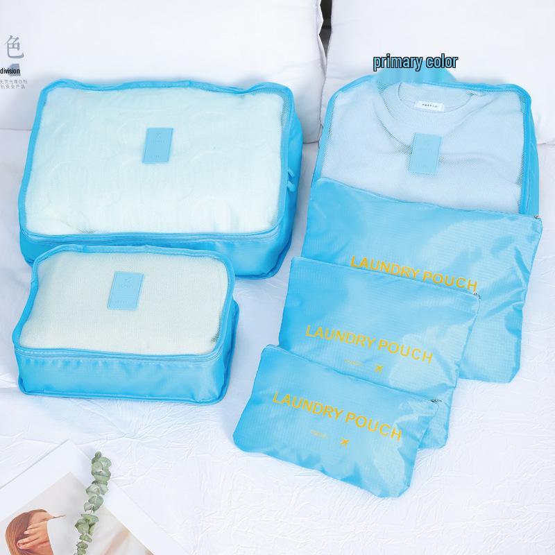 Six-Piece Waterproof Oxford Travel Storage Bags for Business Trips & Suitcases