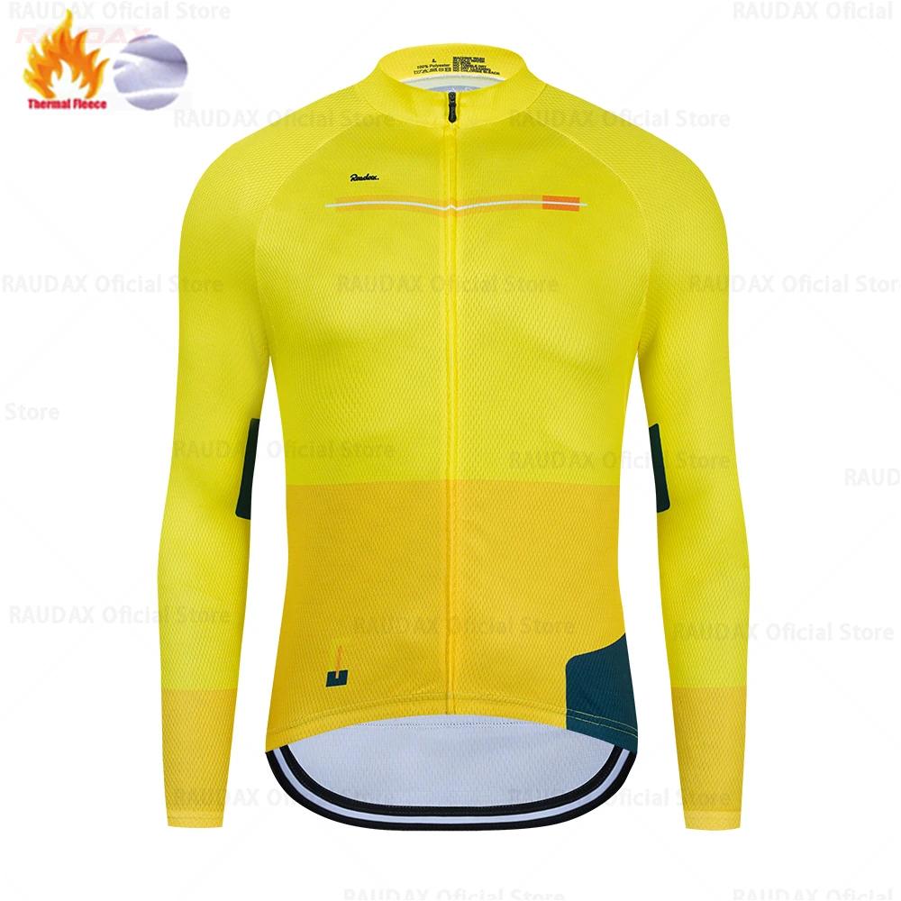 2025 Raudax Twelve Colors Winter Thermal Fleece Bicycle Clothing Cycling Jersey Set Bike MTB Riding Clothing Bib Pants Warm Sets