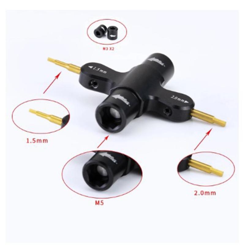 Aluminum Alloy Ratchet Wrench Spanner for Precise Hexagonal Screw Socket Adaptation Installation Removal in DIY Projects