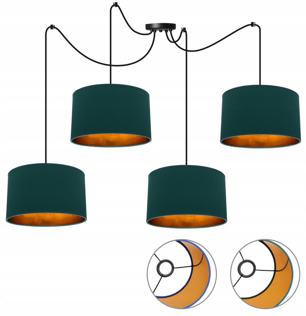Spider Hanging Lamp Chandelier Golden Center Led