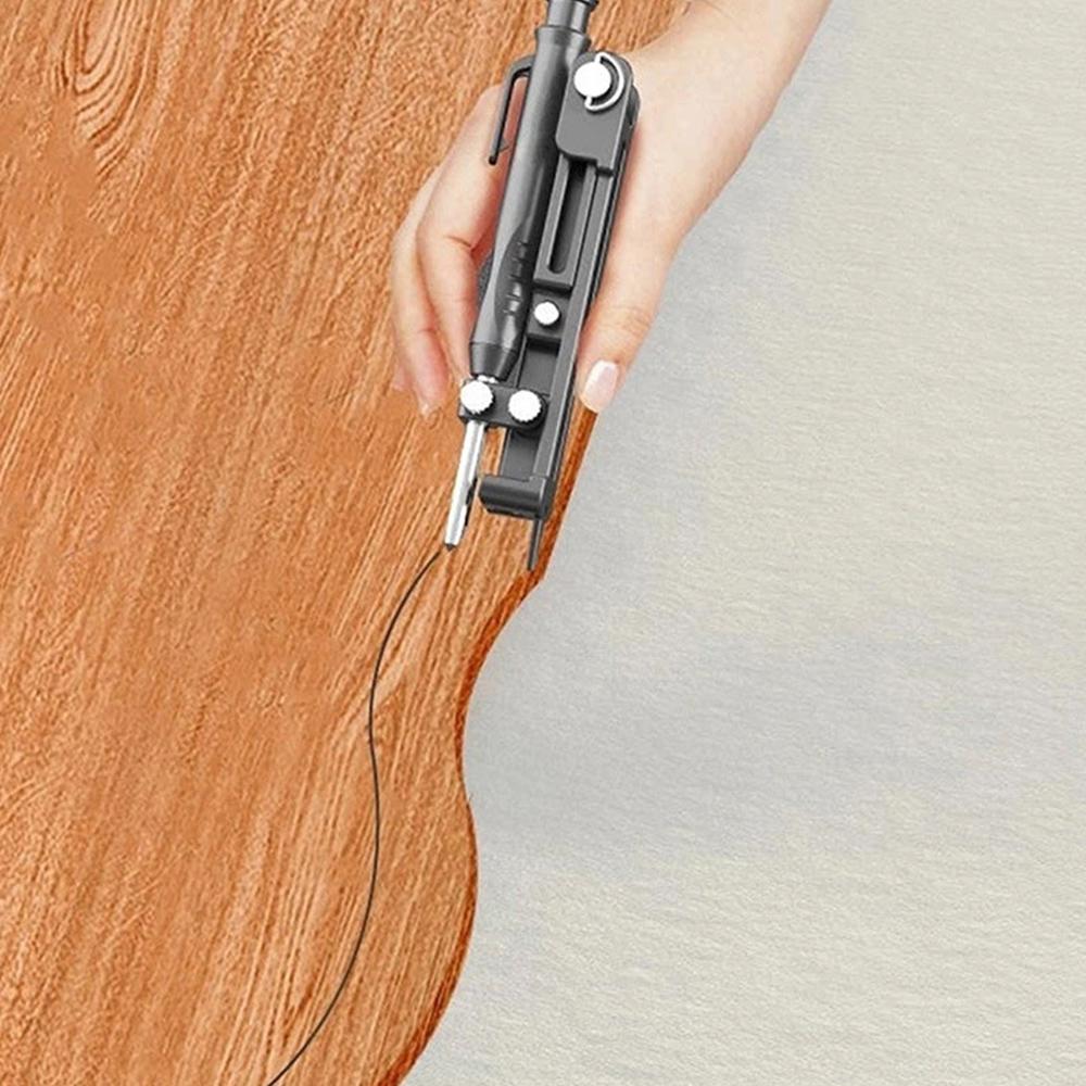 Instrument de scriblare din aliaj de aluminiu multifuncțional reglabil, riglă de scriblare a profilului, pentru prelucrarea lemnului, instrument de contur, instrument de busolă, metal