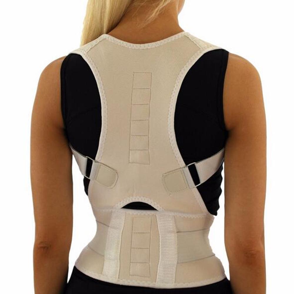 Adjustable Magnetic Posture Corrector Belt Back Support Brace for Shoulder Lumbar Pain Relief