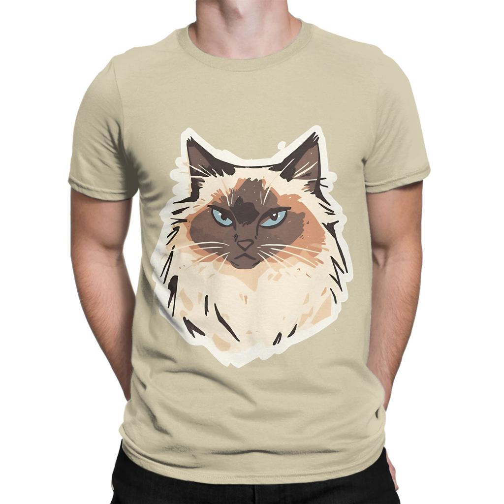 Fluffy Ragdoll Funny Graphic 100 Cotton TShirt Ragdoll Tees Tops For Unisex