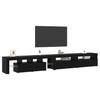 TV Cabinet Set 3 Pcs Black Oak Effect 290 X 36.5 X 40 Cm