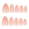 Maniküre Lange Mandel-Fingernägel Französische Einfache Falsche Nägel Abnehmbar Einfarbige Nagelspitzen DIY