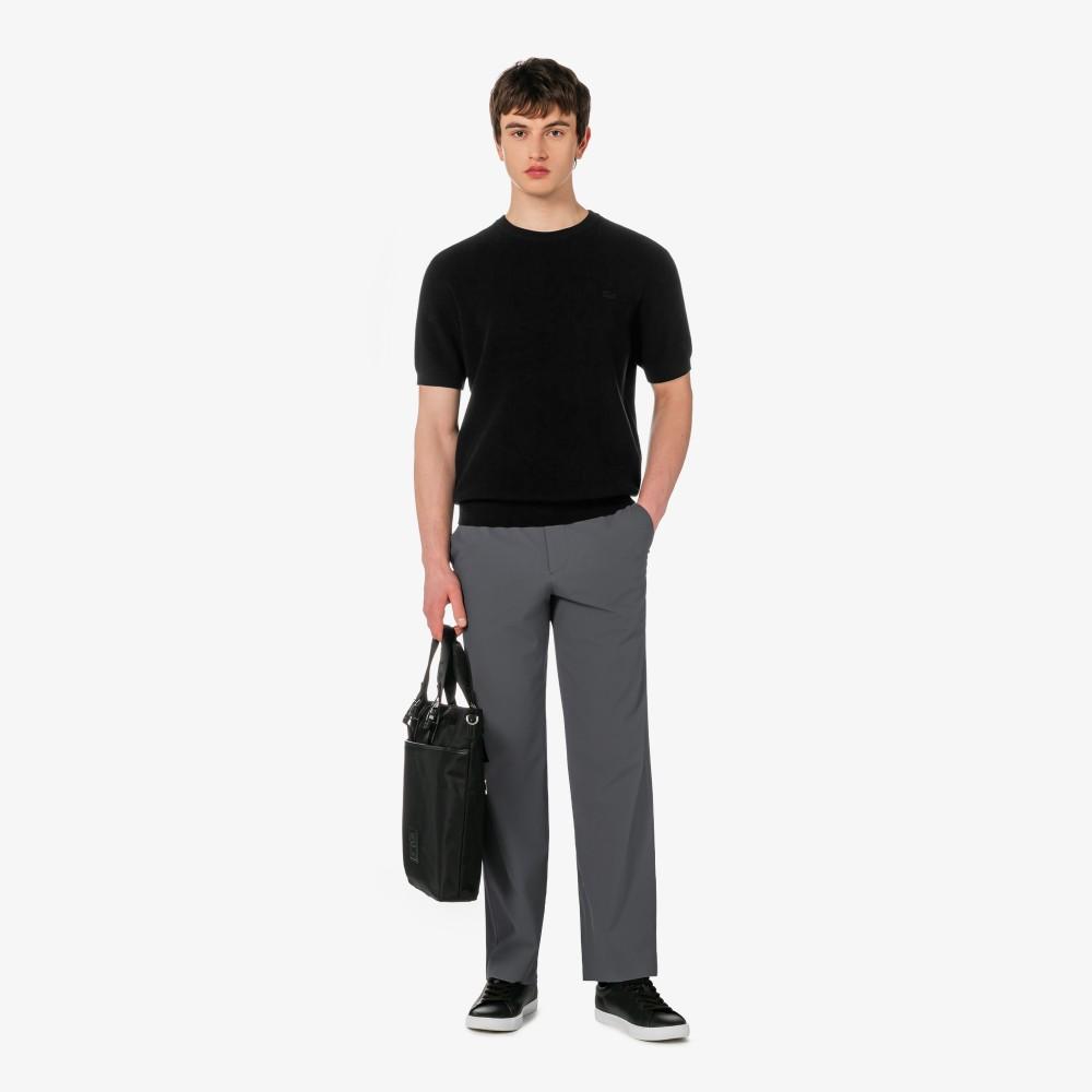 Lacoste Men's Short-sleeve Ribbed Crew Neck Pullover AH827E-56G031