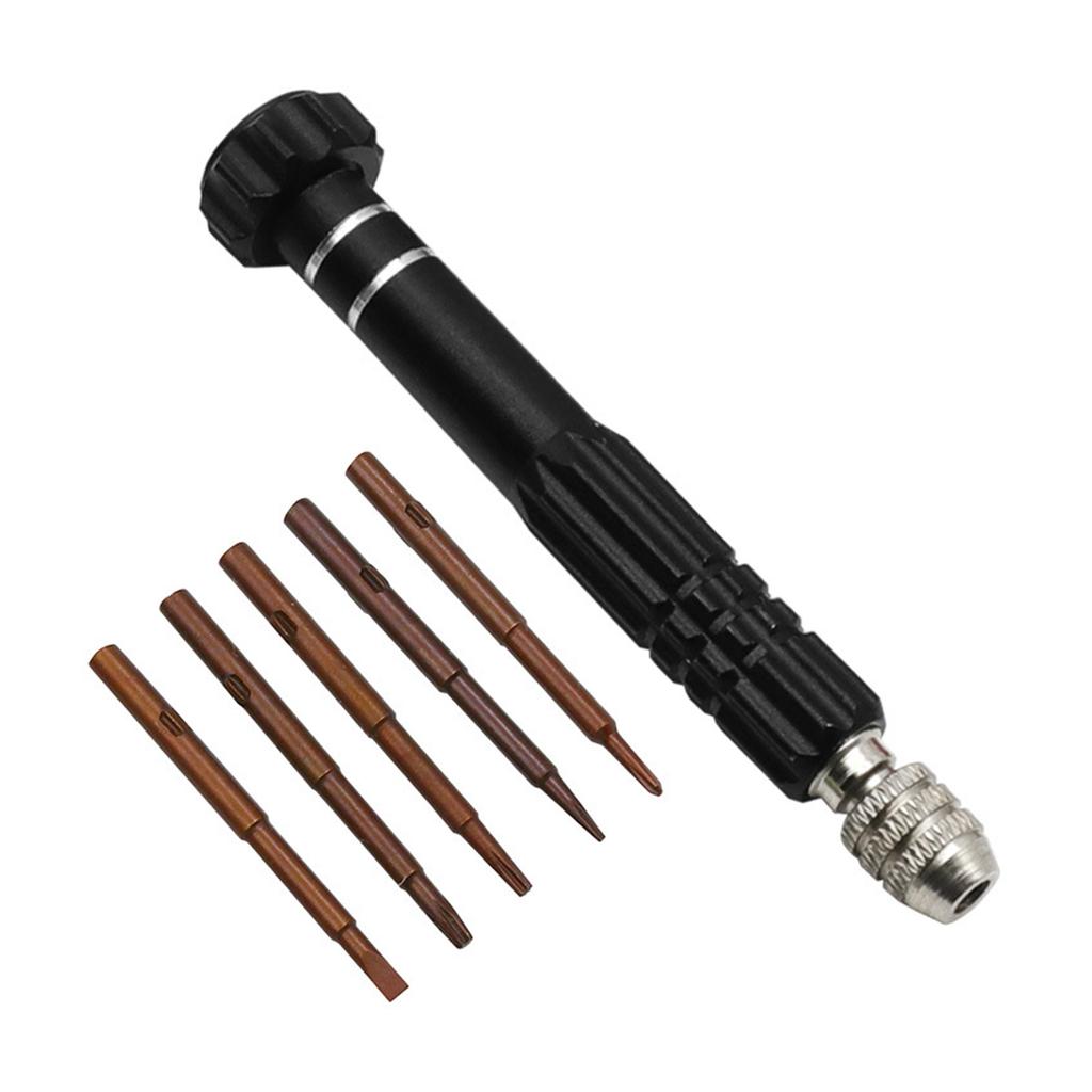 Tragbares 5-in-1-Schraubendreher-Demontageset mit mehreren Werkzeugen und austauschbaren Köpfen für Heimwerker und Handwerker